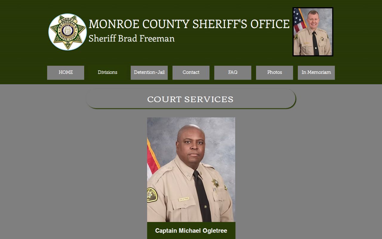 Monroe County Sheriff Court Services arrest warrant channel